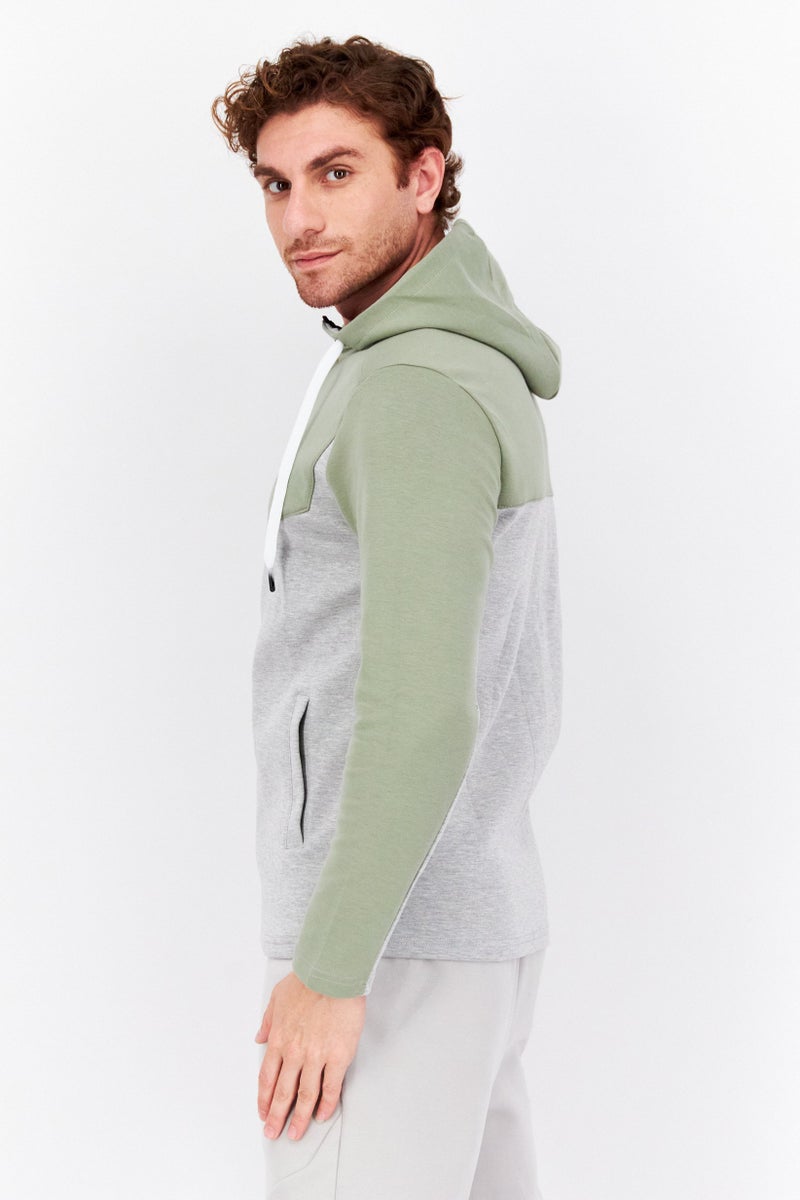 Nordland هودي خارجي طويل الأكمام للرجال، رياضي، زيتوني - Image 3