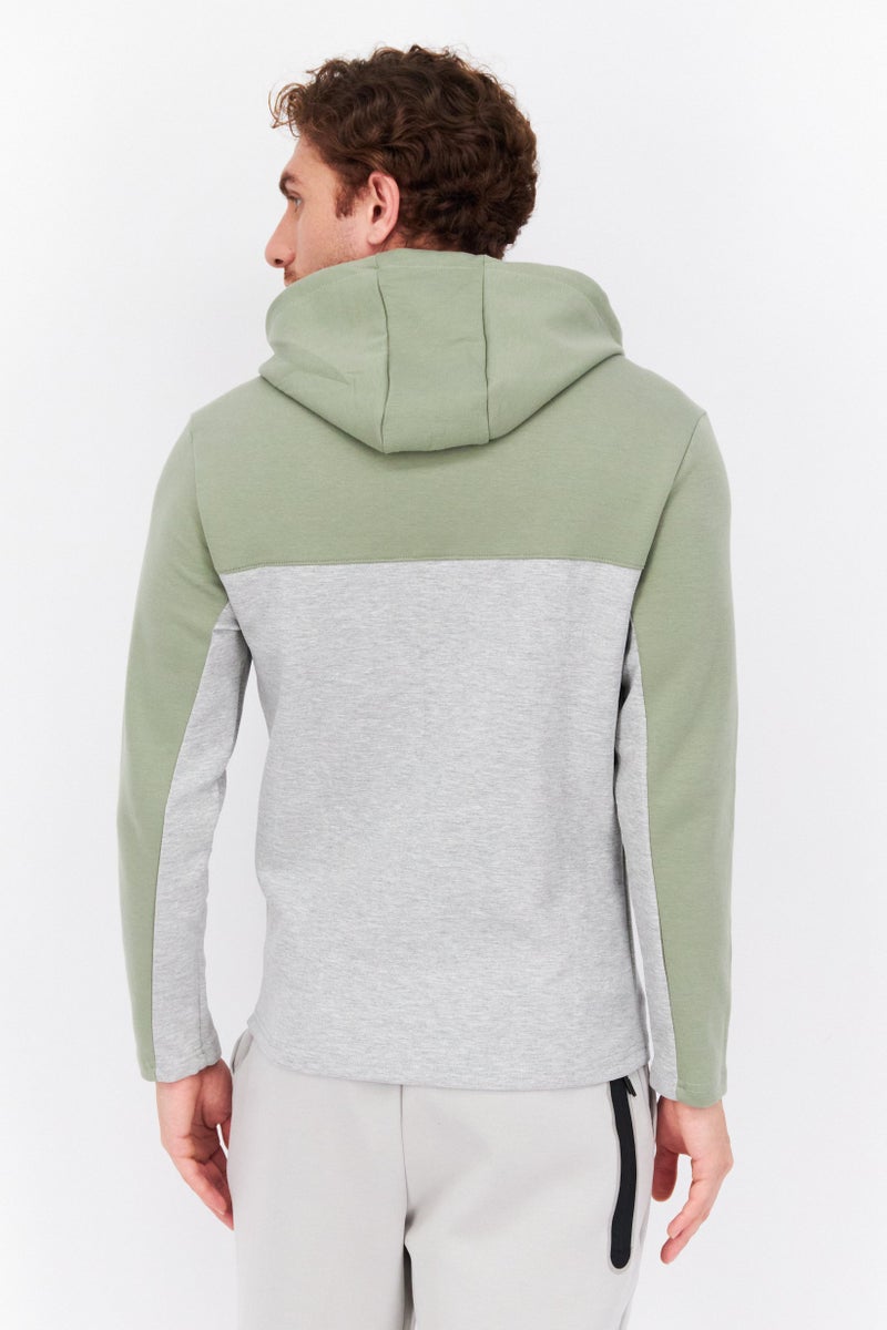 Nordland هودي خارجي طويل الأكمام للرجال، رياضي، زيتوني - Image 2