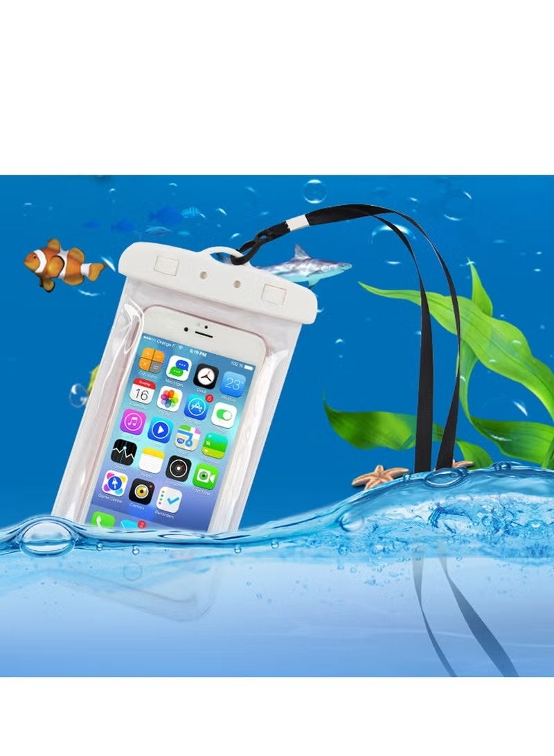 NEXORA SR Universal Waterproof Case, Waterproof Cell Phone Dry Bag Compatible for Phone up to 6.7" diagonal, Underwater Phone Pouch for Beach Travel ( Pink，White) - Image 4