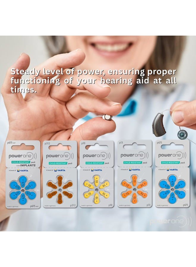 Power One بطاريات سماعات Powerone بدون زئبق مقاس 312، Pr41 (60 بطارية) + مجموعة سلسلة مفاتيح البطارية - Image 5