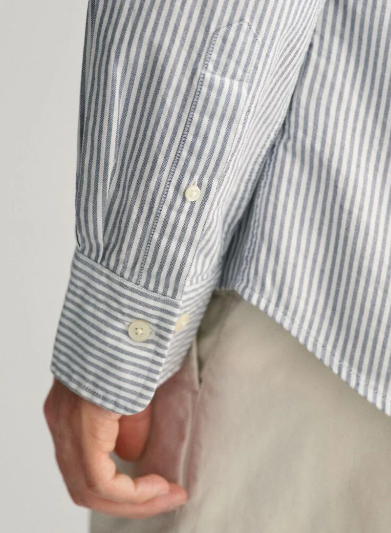 GANT  Gant Slim Fit Banker Stripe Classic Oxford Shirt for Men | Best Price UAE