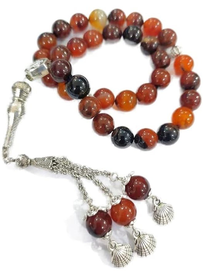 Elegant natural Agate ( Aqeeq ) Rosary , 33 beads of 10mm , top quality , best gift