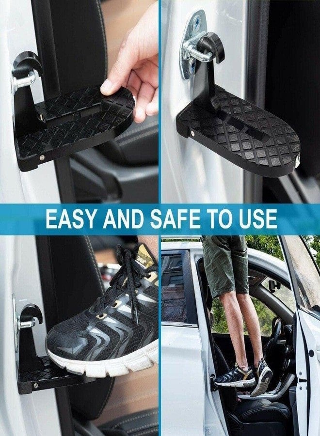GALLY Car Door Step Ladder for SUV & Jeep | Easy Access to Roof Rack & Rooftop | Foldable Anti-Skid Aluminum Doorstep with Rubber Protection & Emergency Safety Hammer - Image 2