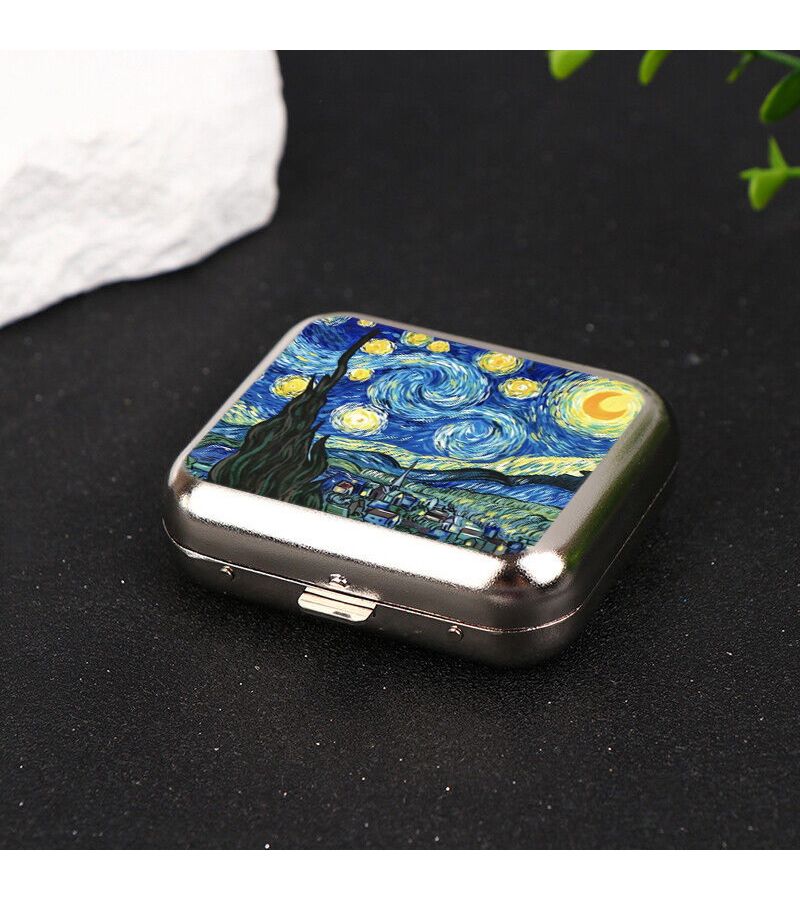 Metallic Color Mini Ashtray Portable Starry Sky Outdoor Car Smoking Gift - Image 4