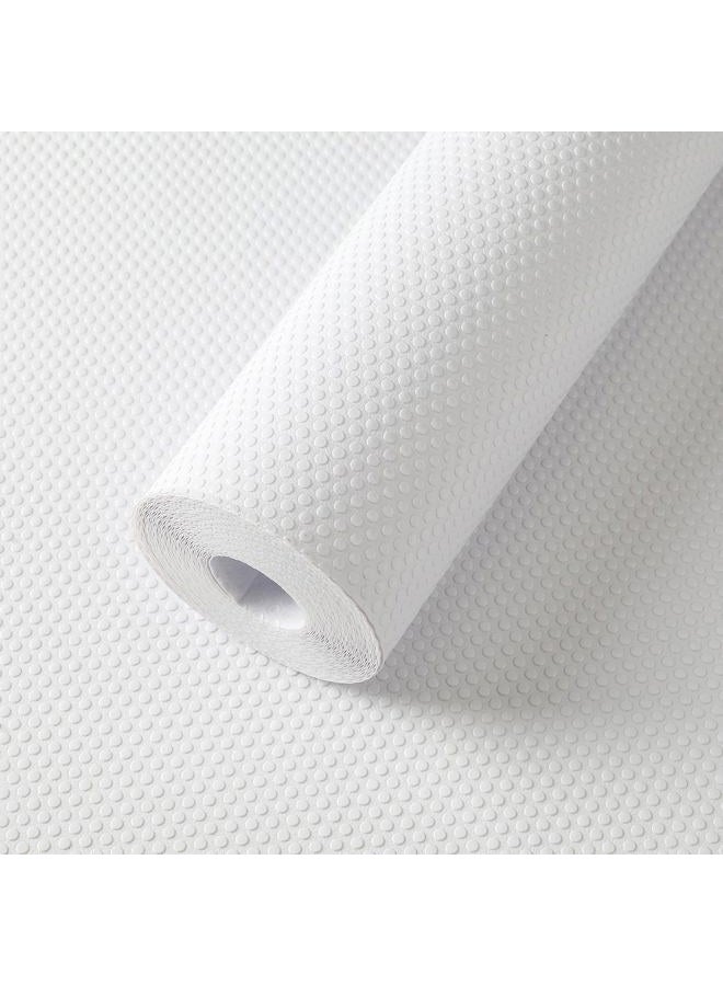 FLPMIX Shelf Liner for Kitchen Cabinets 16-inch: Waterproof Bathroom Drawer Mat 16" x 120 Inch White - Non-Adhesive Easy to Cut Eva Pantry Cupboard Liners for Shelves Dresser - Image 1