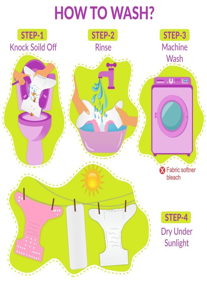 Bembika Baby Pocket Cloth Diapers - Reusable, Washable, Adjustable One Size (0-2 Years) - 2 Pack (No Inserts Included) - Image 5