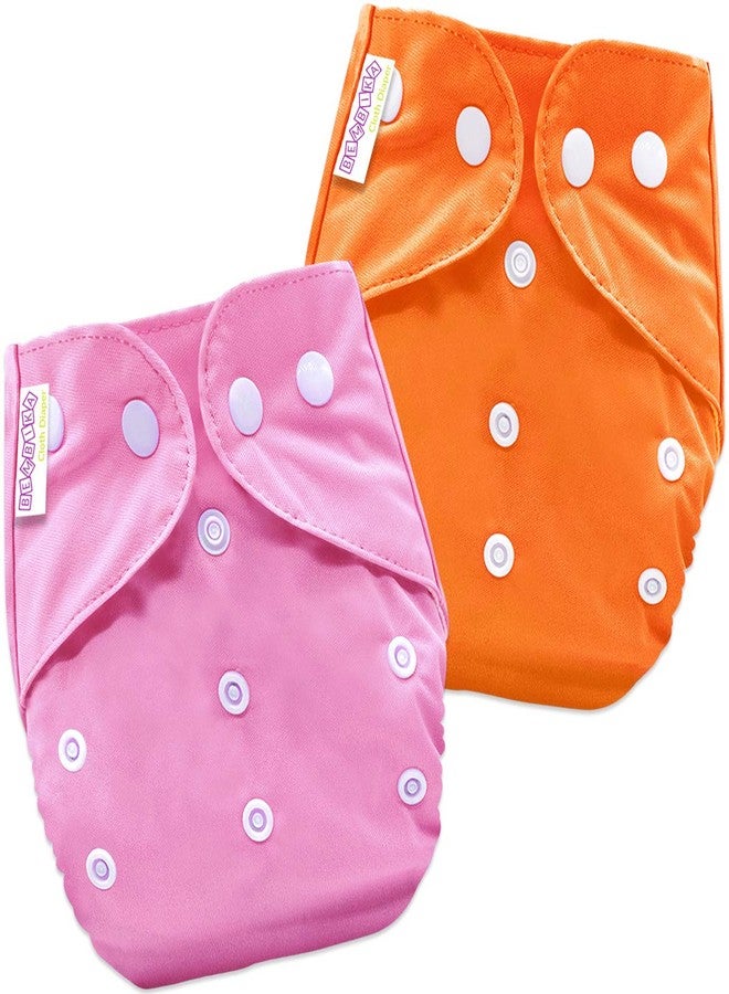 Bembika Baby Pocket Cloth Diapers - Reusable, Washable, Adjustable One Size (0-2 Years) - 2 Pack (No Inserts Included) - Image 1