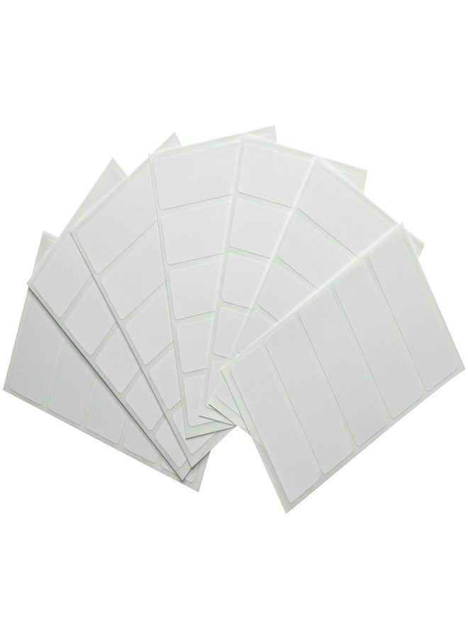 Janrax Pack of 35 White 19x63mm Rectangular Labels - Adhesive Stickers - Image 1