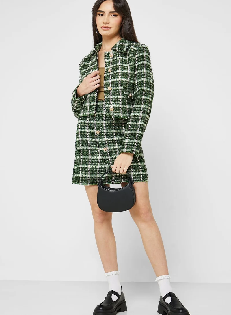 ONLY Checked Mini Skirt