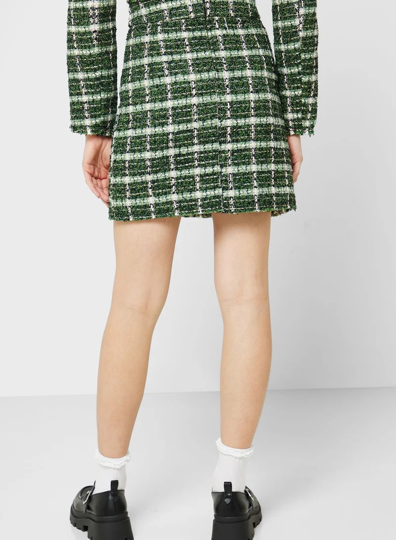 ONLY Checked Mini Skirt