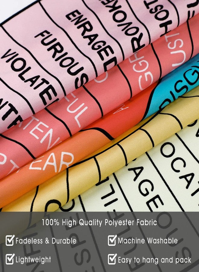 Moukeren Feelings Wheel Tapestry 51 x 59 Inch Large Emotion Wall Tapestry for Classroom Cool for School Its Ok to Feel This Way Poster Inspirational Wall Hanging for Back to School Counseling Office - Image 3
