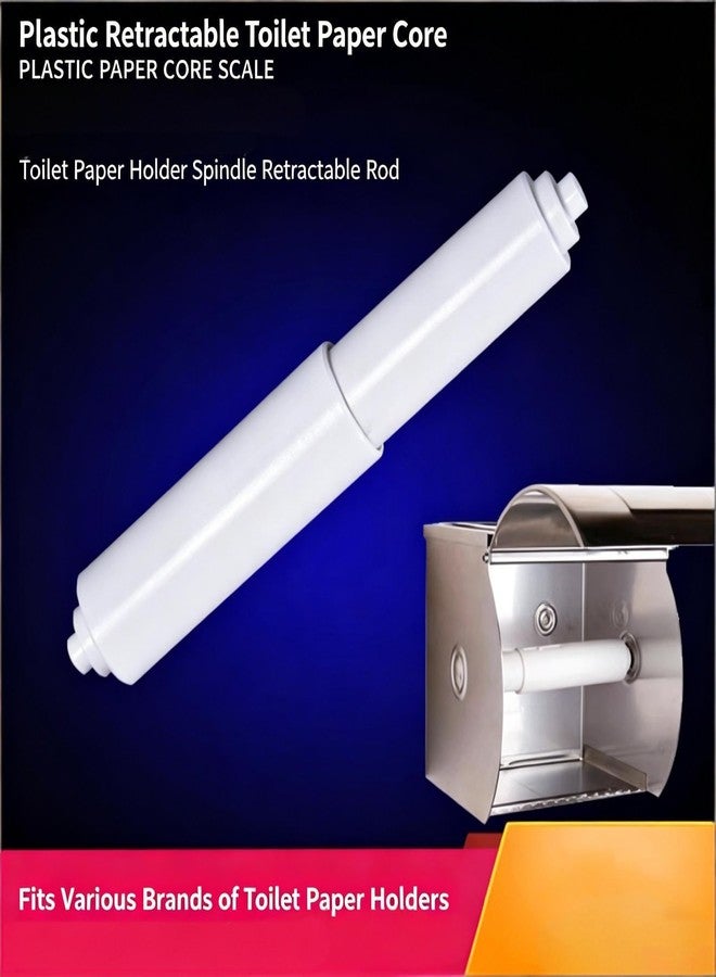 Tiosen Toilet Paper Holder, Toilet Paper Holder Roller Spindle Replacement Rod Plastic, Roller Replacement Plastic Spring Loaded - Image 4