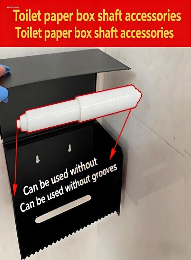 Tiosen Toilet Paper Holder, Toilet Paper Holder Roller Spindle Replacement Rod Plastic, Roller Replacement Plastic Spring Loaded - Image 3