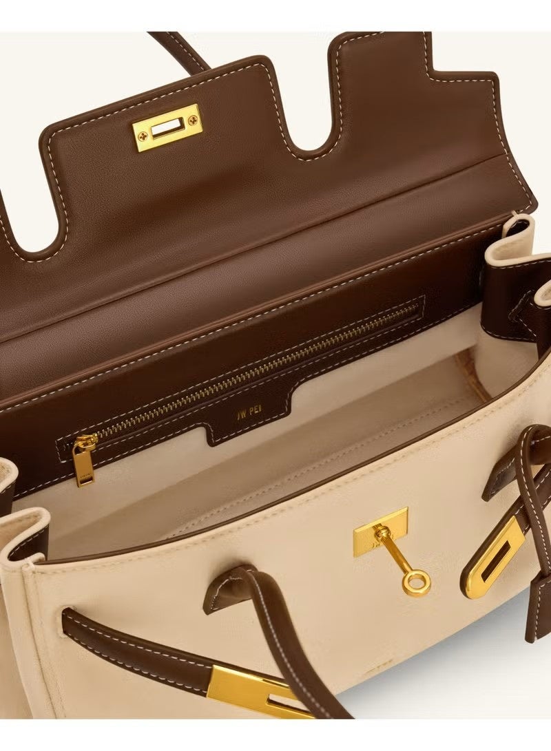 JW PEI Yara Faux Suede Shoulder Bag 2025 New Niche Design - Dark Brown - Image 2