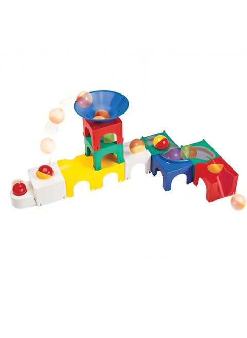 Lock ‘n Roll Vortex Ball Drop Toy Set , Colorful Interlocking Track System with Spinning Funnel for Toddlers & Kids , STEM Learning Toy with Rolling Balls, Buildable Blocks & Vortex Spinner , Creative Motor Skill Builder for Ages 3+