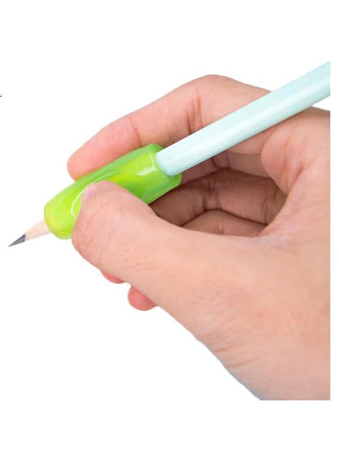 Deli 4-Pack Silicone Grip Pencil Holders, Non-Slip Design For Scientific Grip Correction, Pencil Sleeves, 0 Random Colors - Image 1