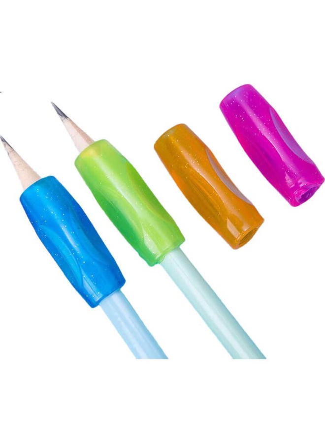 Deli 4-Pack Silicone Grip Pencil Holders, Non-Slip Design For Scientific Grip Correction, Pencil Sleeves, 0 Random Colors - Image 3