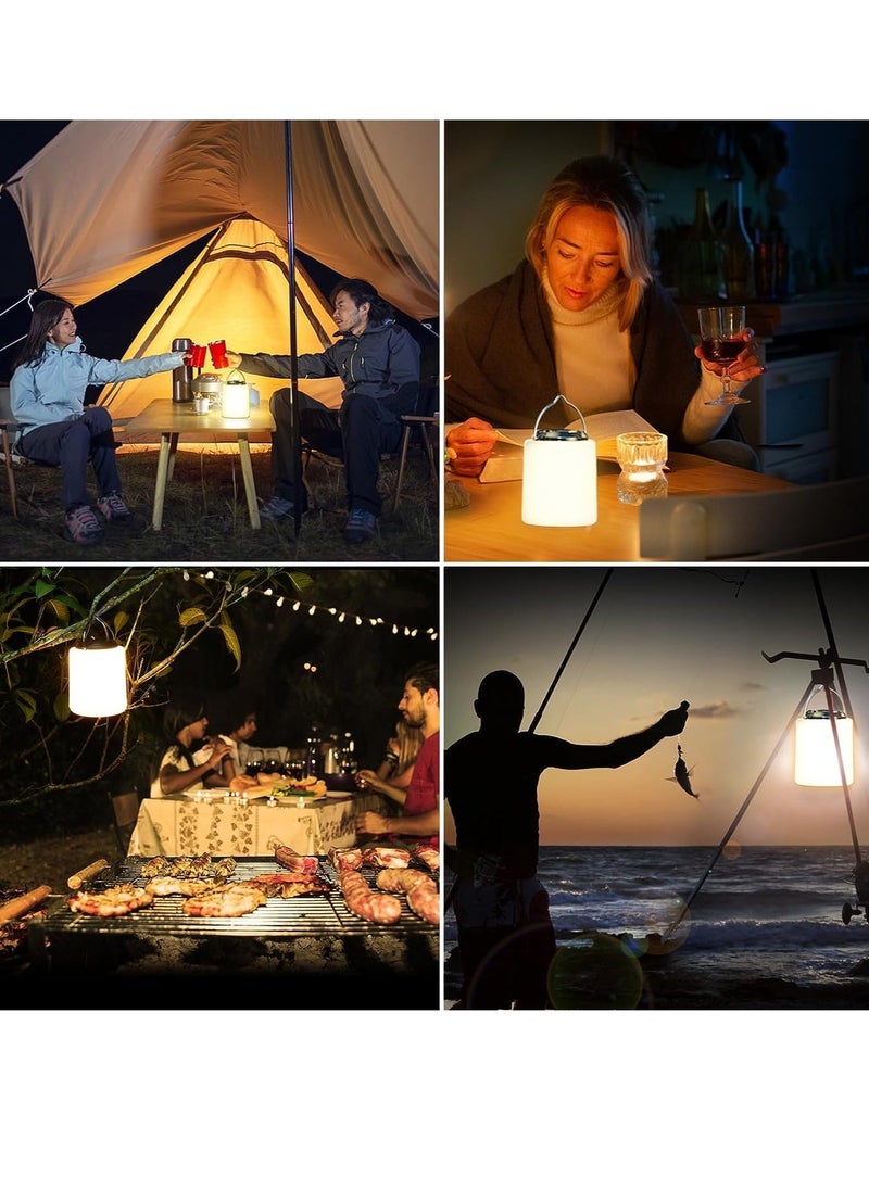 Camping Lantern Rechargeable, 2000mAh Camping Lights Lamp, 3000K Warm Light, Brightness Adjustable 3 Light Modes,10+ Hrs Runtime Waterproof Tent Light for Camping, Emergency, Power Cuts - Image 4