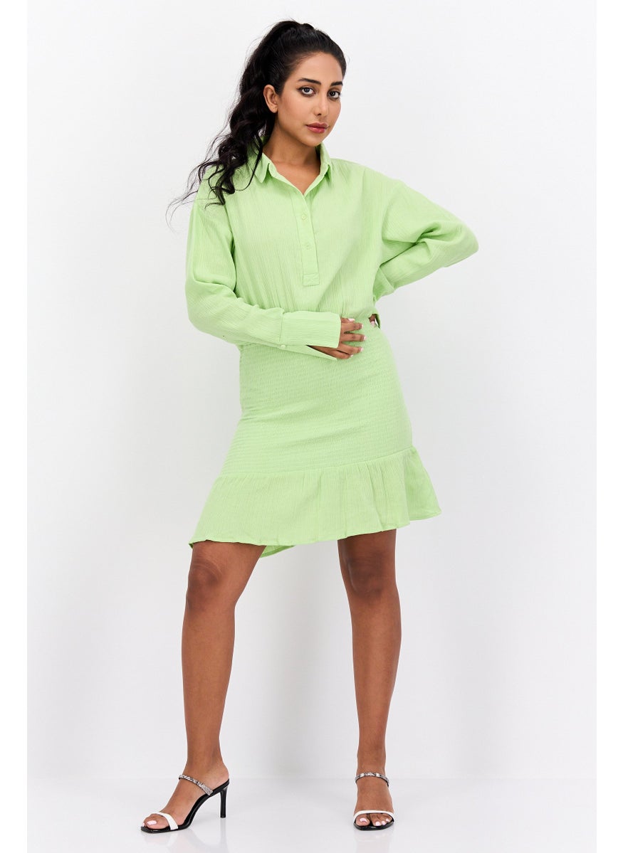 Women Solid Mini Dress, Light Green - pzsku/ZD4E0100B79C0EEED9121Z/45/_/1737642434/08656ebd-a37c-486e-9c36-6fab12a2e59d