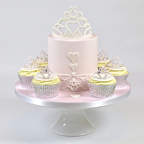 Aswewamt 6 Pcs Crown Cookie Cutters Set Tiara Fondant Cutter Crown and Princess Crown Mold Cupcake Decorating Gumpaste Mould - Image 4