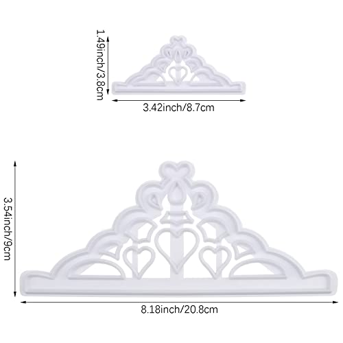 Aswewamt 6 Pcs Crown Cookie Cutters Set Tiara Fondant Cutter Crown and Princess Crown Mold Cupcake Decorating Gumpaste Mould - Image 2