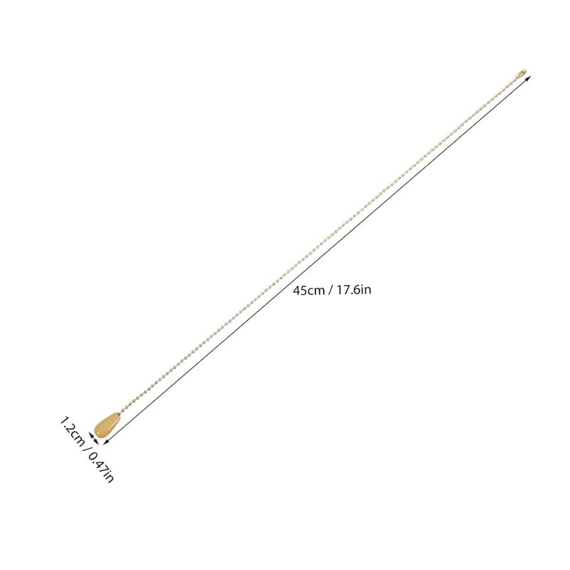Solid Wood Pull Cord Handle Beaded Chain Extension For Light Fixture - Image 3
