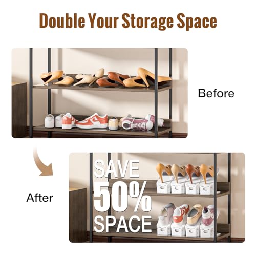 Neprock Shoes Slots Organizer for Closet, Shoe Rack Organizador De Zapatos for Closet Organization, Shoe Slots Organizer Shoe Storage Shoe Holder Space Saver for Entryway(12 Pack)(White) - Image 5
