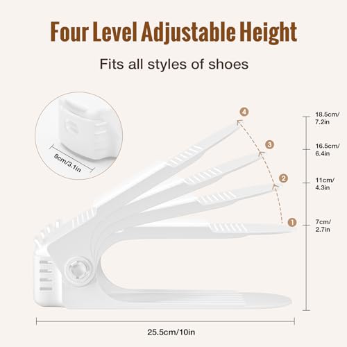Neprock Shoes Slots Organizer for Closet, Shoe Rack Organizador De Zapatos for Closet Organization, Shoe Slots Organizer Shoe Storage Shoe Holder Space Saver for Entryway(12 Pack)(White) - Image 2