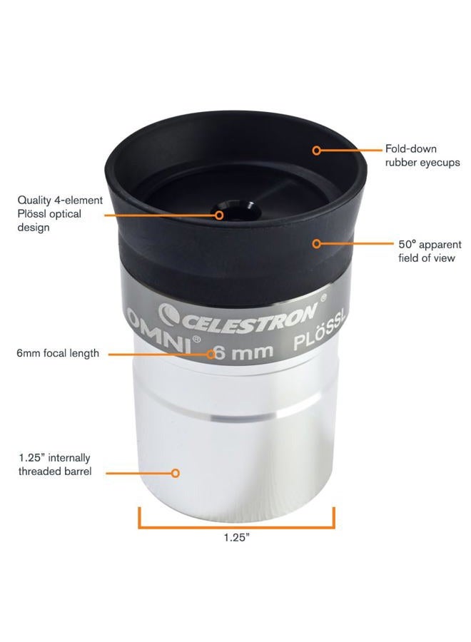 Celestron 93317 Omni Series 1.25" (6mm) Eyepiece - Image 2