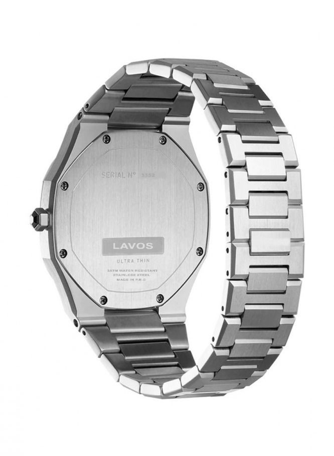 لافوس ساعة رجالية باللون الفضي والاخضر - Image 2