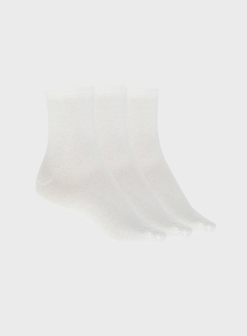 جينجر 3PK Crew Socks