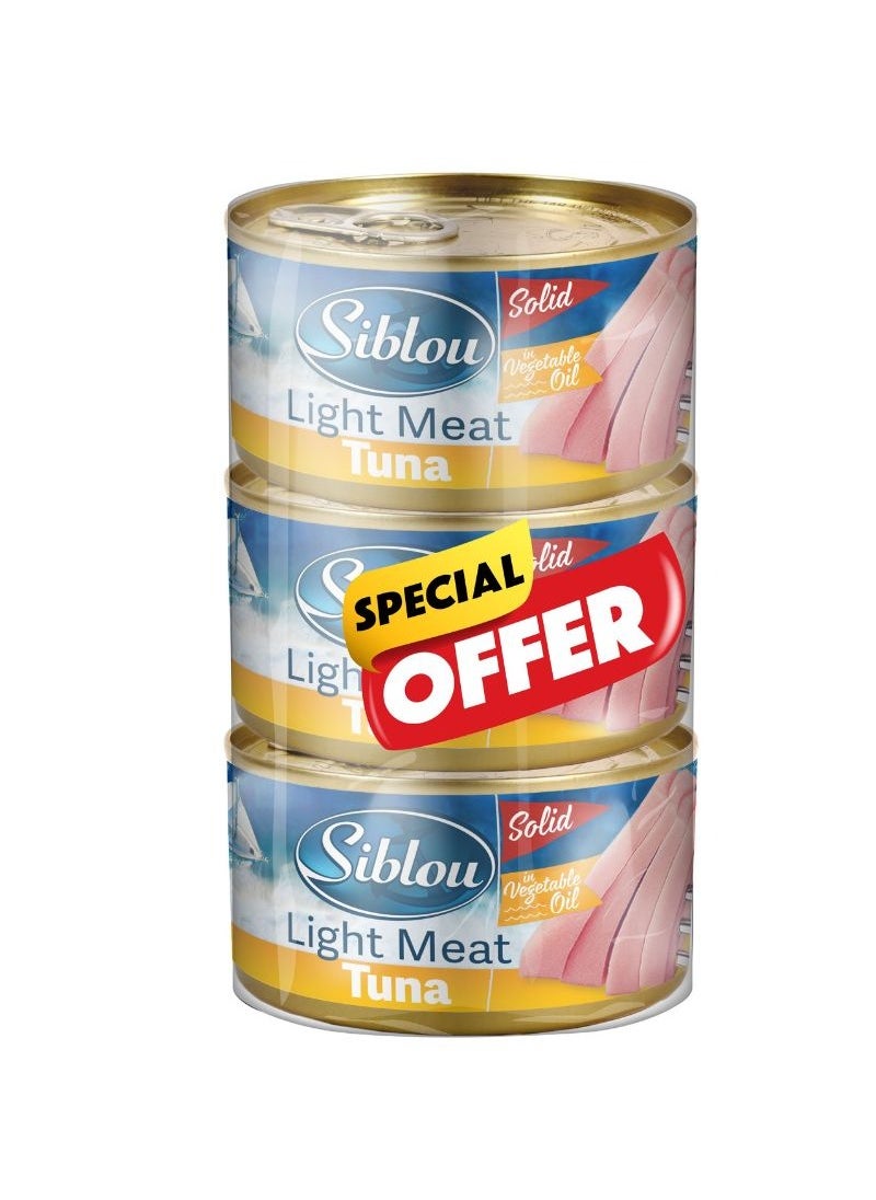 Siblou Light Tuna In Vegetable Oil 3 x 160g  - Image 1