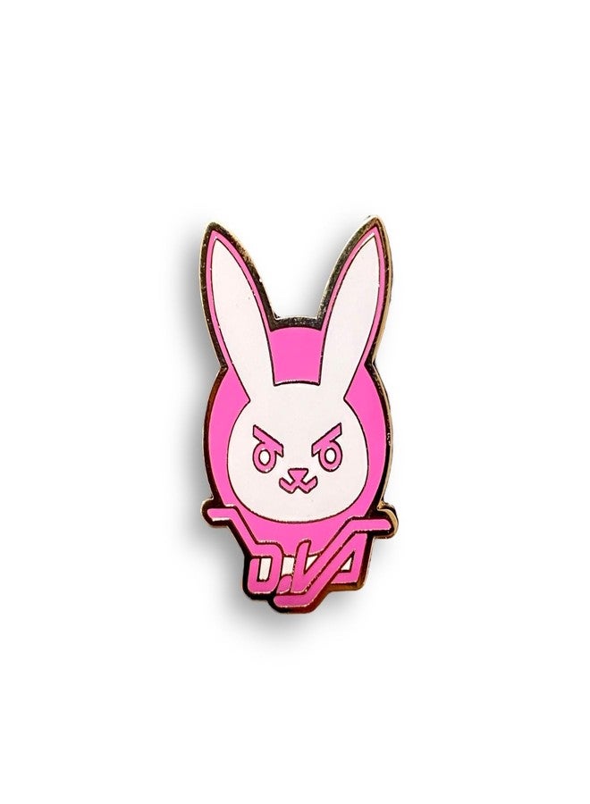 KOZUKI Overwatch Pin Overwatch 2 D.Va Pin DIva Bunny Pin Overwatch merch Gaming Pin Anime Enamel Pin Gaming Enamel Pin Gift for Gamers (Pink) - Image 1