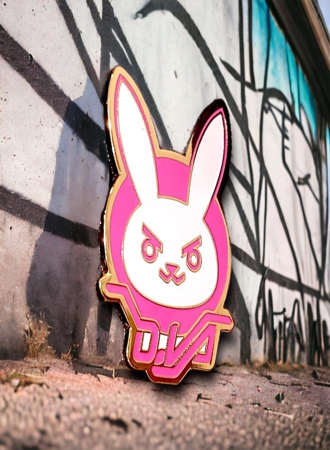 KOZUKI Overwatch Pin Overwatch 2 D.Va Pin DIva Bunny Pin Overwatch merch Gaming Pin Anime Enamel Pin Gaming Enamel Pin Gift for Gamers (Pink) - Image 5