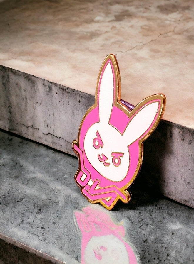 KOZUKI Overwatch Pin Overwatch 2 D.Va Pin DIva Bunny Pin Overwatch merch Gaming Pin Anime Enamel Pin Gaming Enamel Pin Gift for Gamers (Pink) - Image 4