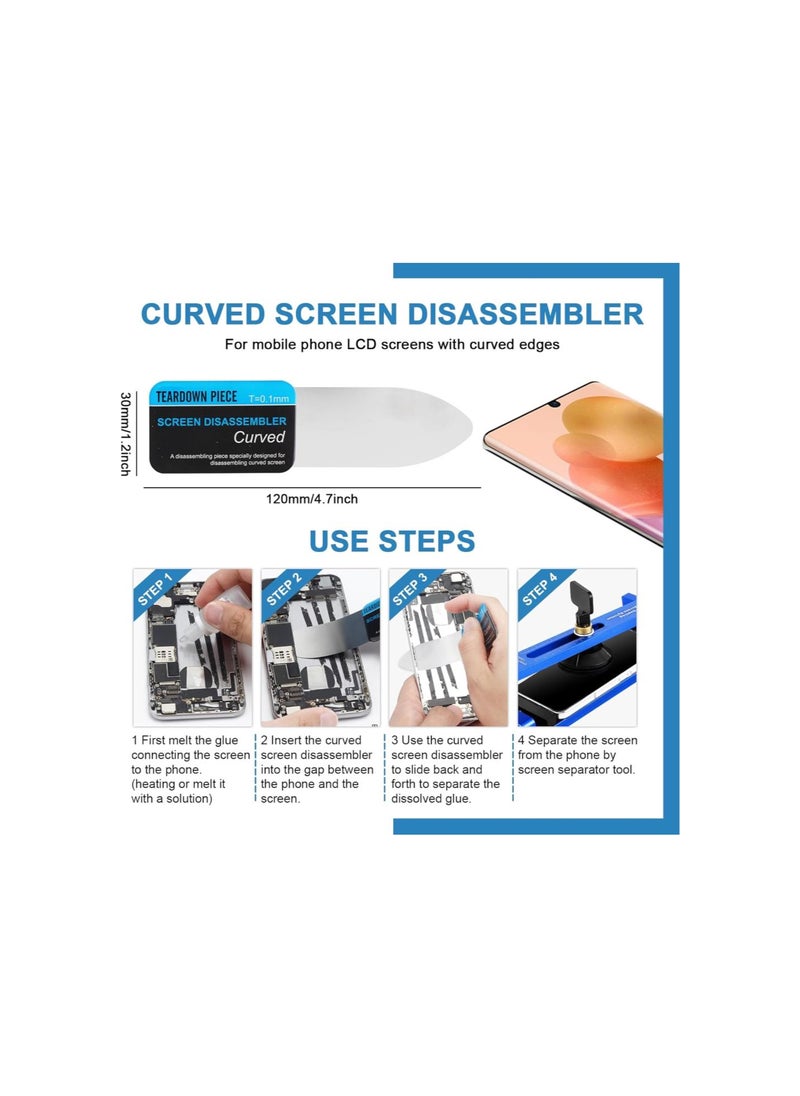 Phone Screen Separator Tool Machine with Suction Cup, Mobile Phone Free-Heating Screen Removal Tool Kit for LCD Phone Screen 6” 6.4” (Blue)