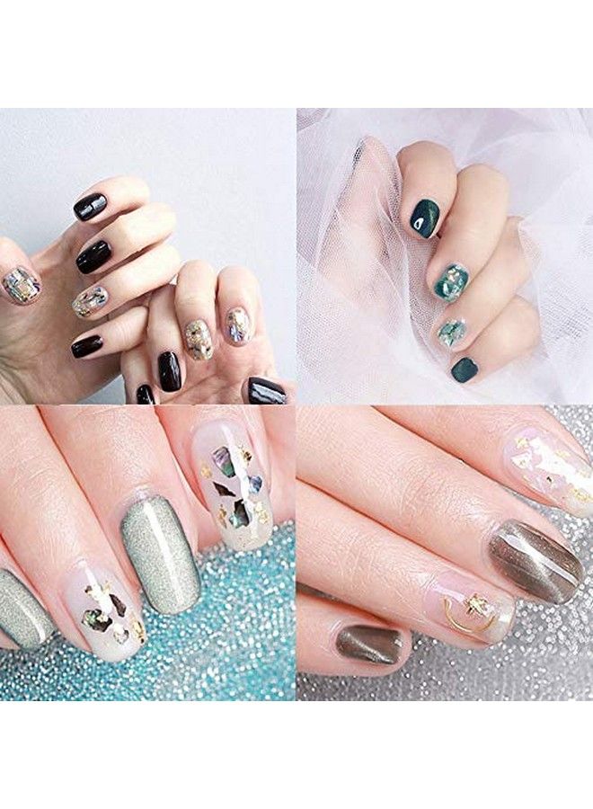 TOROKOM 12 Colors 3D Irregular Nail Art Abalone Seashell Slices Torokom Nail Art Shell Piece Irregular Nail Art Decorations Colorful Manicure Uv Gel Flake Mermaid Nail Sequins(Transparent 1 Box) - Image 4