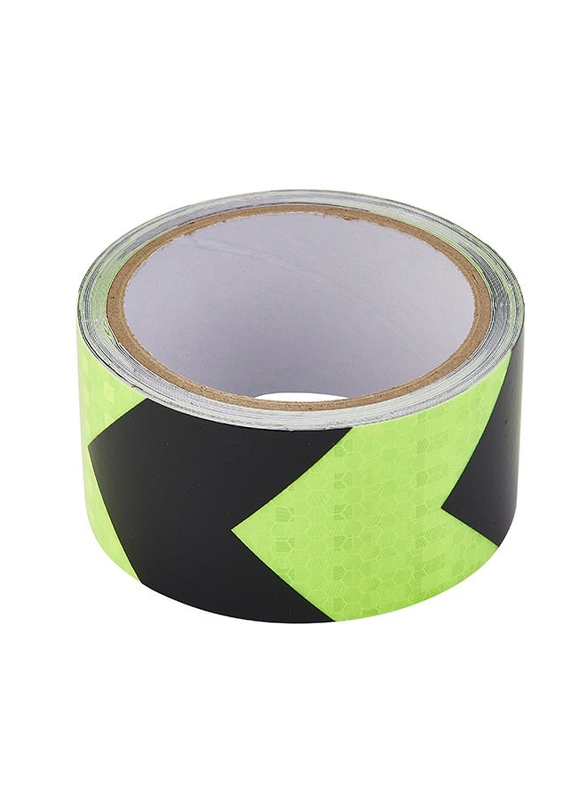 LAWAZIM Snail Reflective Safety Tape - 1 Piece, 5cm×5m (2inx16.4ft), Neon Yellow-Green/Black - High Visibility Arrow Pattern Waterproof Self-Adhesive Safety Marking Tape for Indoor & Outdoor Use - Image 3