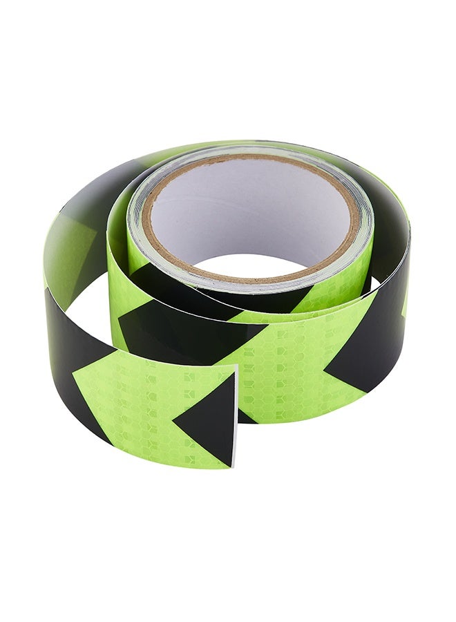 LAWAZIM Snail Reflective Safety Tape - 1 Piece, 5cm×5m (2inx16.4ft), Neon Yellow-Green/Black - High Visibility Arrow Pattern Waterproof Self-Adhesive Safety Marking Tape for Indoor & Outdoor Use - Image 4