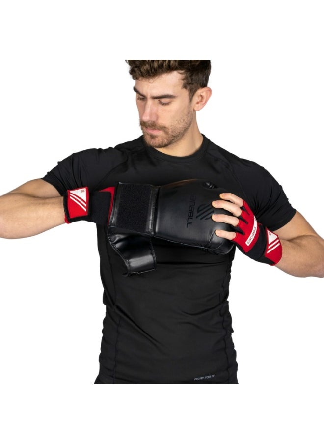 سنابول لفافات جل لليد لقفازات الملاكمة | MMA Muay Thai Kick Boxing الأغطية السريعة للرجال والنساء | لفافة يد الملاكمة الداخلية للقفازات | لفافة معصم مبطنة لمفاصل الأصابع (أحمر/أبيض)  - Image 3