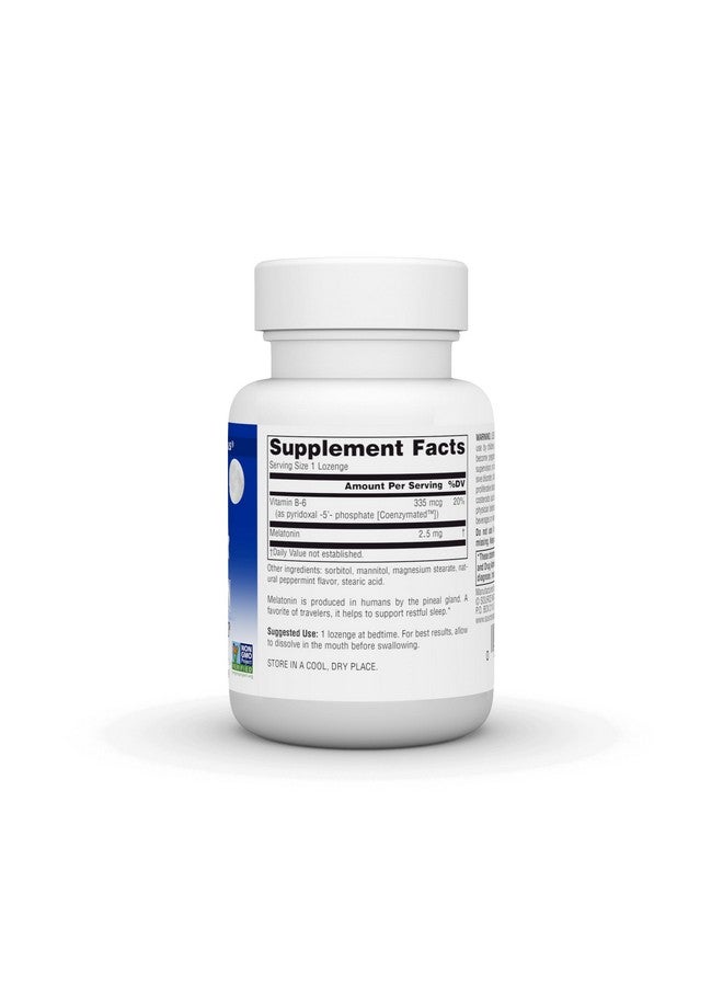 Source Naturals Melatonin, Helps Promote Sleep* 2.5 mg - 60 Peppermint Flavored Lozenges - Image 2