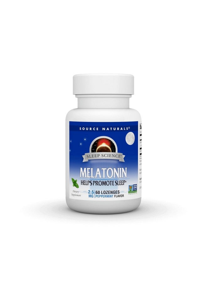 Source Naturals Melatonin, Helps Promote Sleep* 2.5 mg - 60 Peppermint Flavored Lozenges - Image 1