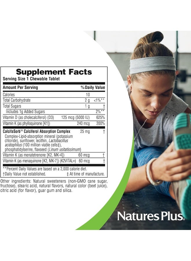 NaturesPlus Chewable D & K Complex Tablets for All Ages - Image 4