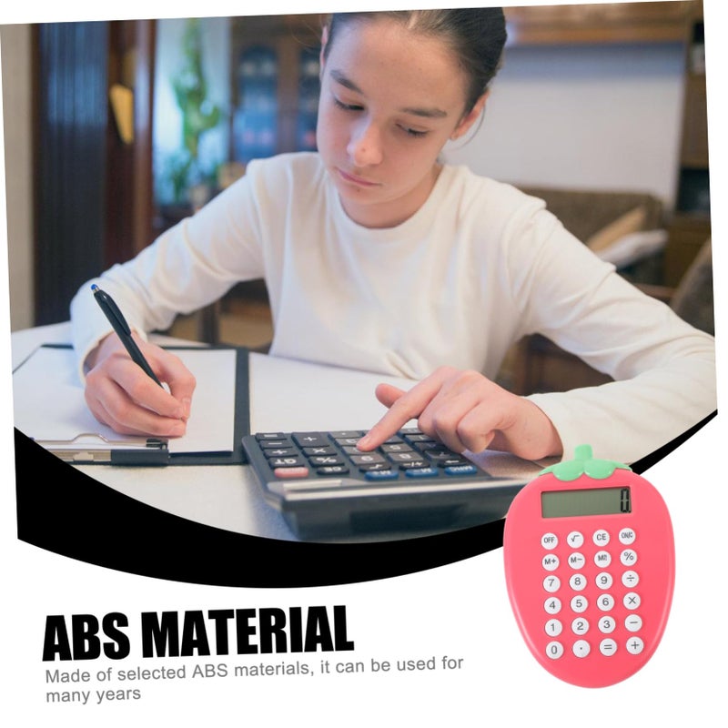 Solar Calculator Keychain Portable Basic Office Calculator For Students Adorable Mouse Design Green - Image 5