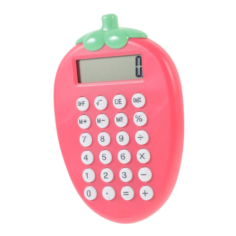 Solar Calculator Keychain Portable Basic Office Calculator For Students Adorable Mouse Design Green - Image 2
