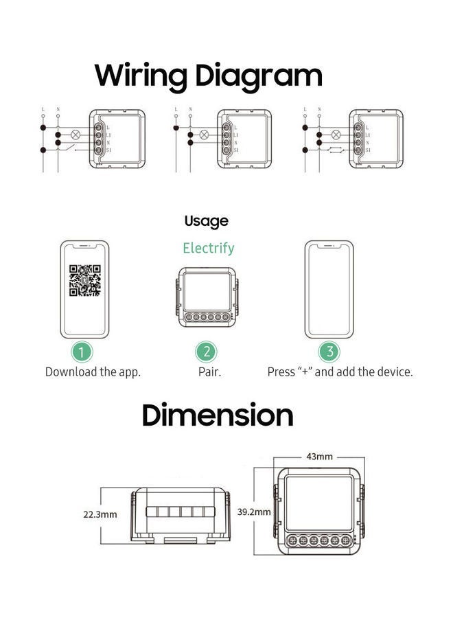 NIBEMINENT Smart Switch Module White/Green - Image 3