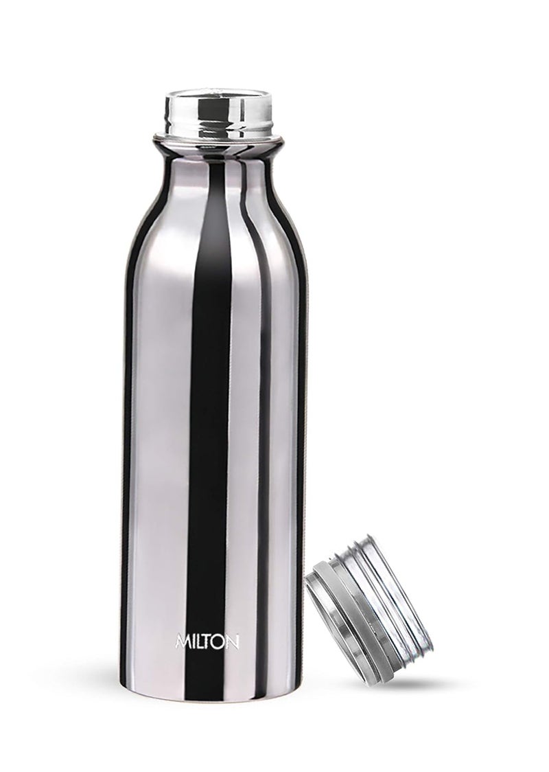 Milton Milton Glitz 600 Thermosteel 24 Hours Hot and Cold Water Bottle, 580 ml, Silver - Image 1