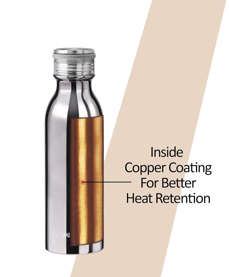 Milton Milton Glitz 600 Thermosteel 24 Hours Hot and Cold Water Bottle, 580 ml, Silver - Image 5