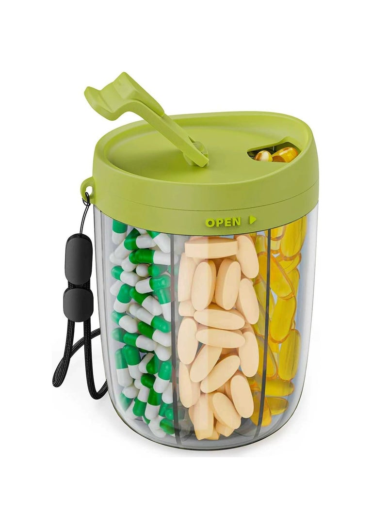 general Large Supplement Organizer Bottle, Holds Plenty of Vitamins in 1 Monthly Pill Dispenser with Anti-Mixing & Wide Openings Design, Easy to Retrieve Meds, Includes 20 Pcs Stick-on Labels - Image 1