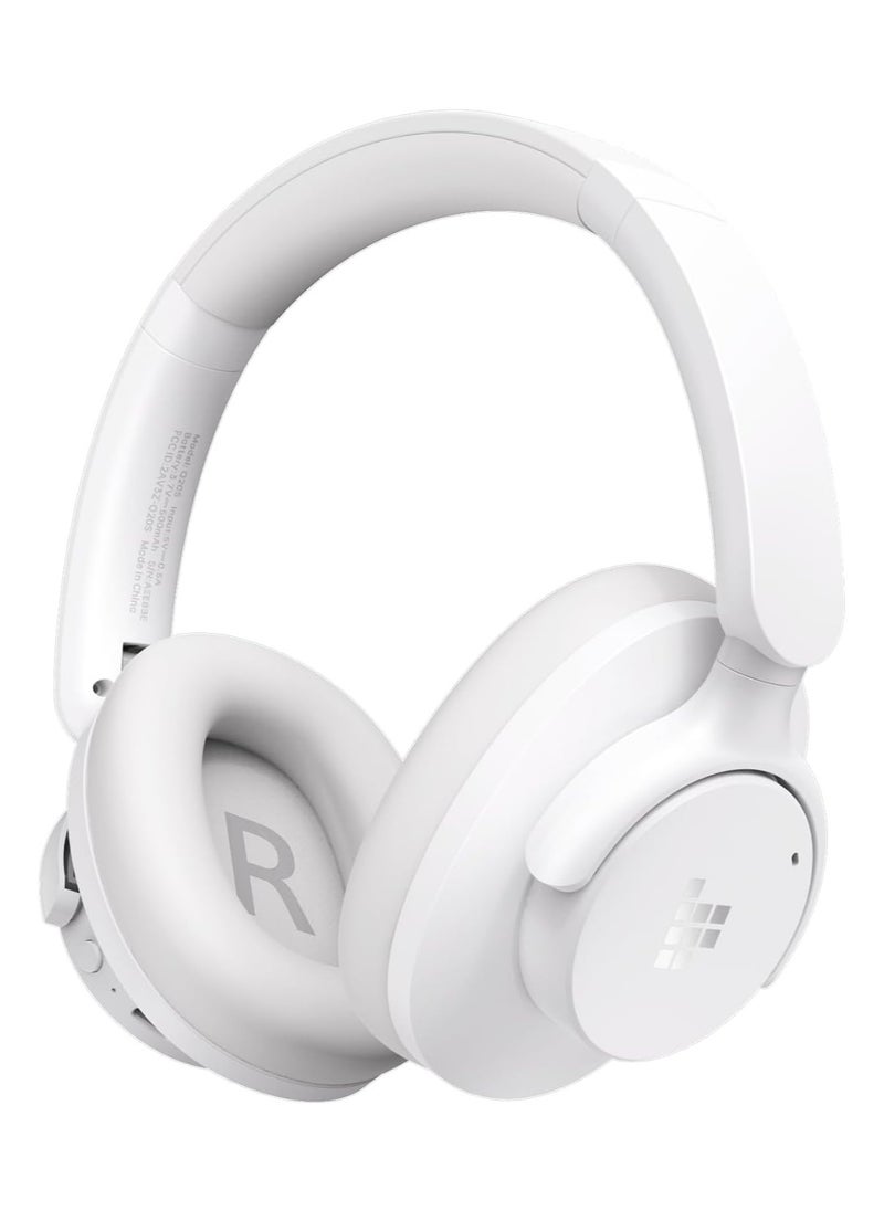 Tronsmart Tronsmart sounfii Q20 Active Noise Cancelling Headphones, Wireless Over Ear Bluetooth Headphones, 60H Playtime, Rich-Detailed Sound, Customize EQ, Comfort Fit Ear Cups, for Travel, Home Office(White)  - Image 1